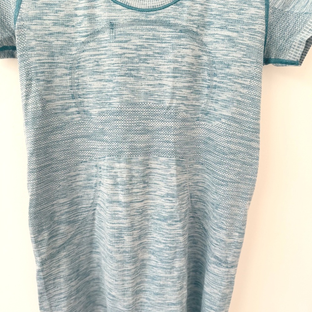 Lululemon Women's Swiftly Tech Short Sleeve Scoop Heathered Tofino Teal Sz 8 - Picture 6 of 10